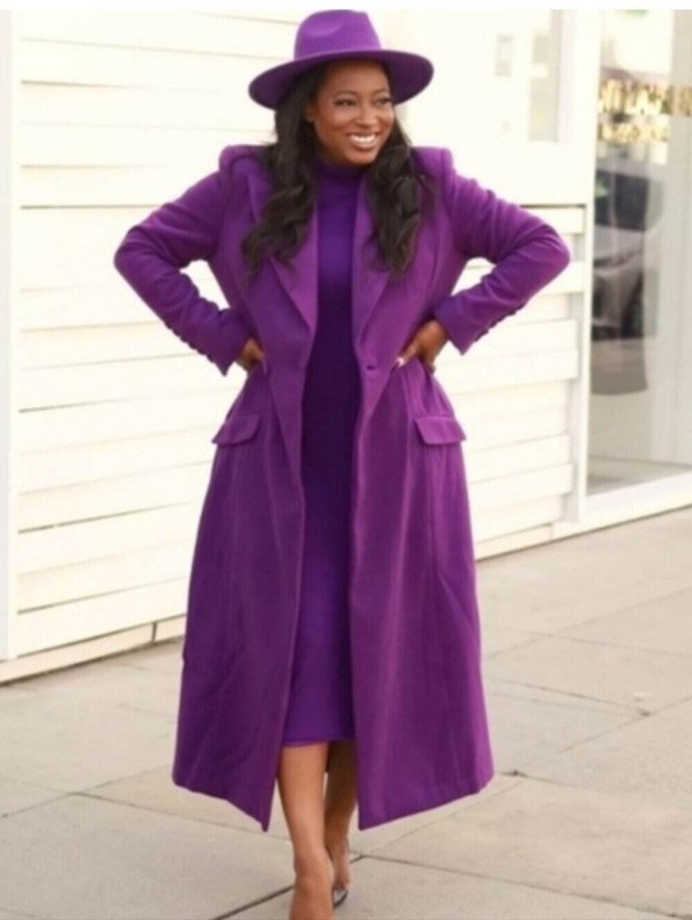 NWT Sergio Hudson x Target Purple Tailored Long Overcoat XXS